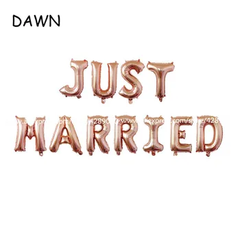 

11pcs/lot just married letter balloon Bachelorette Hen Party Bridal Shower Happy Wedding Photo Props decoration supplies