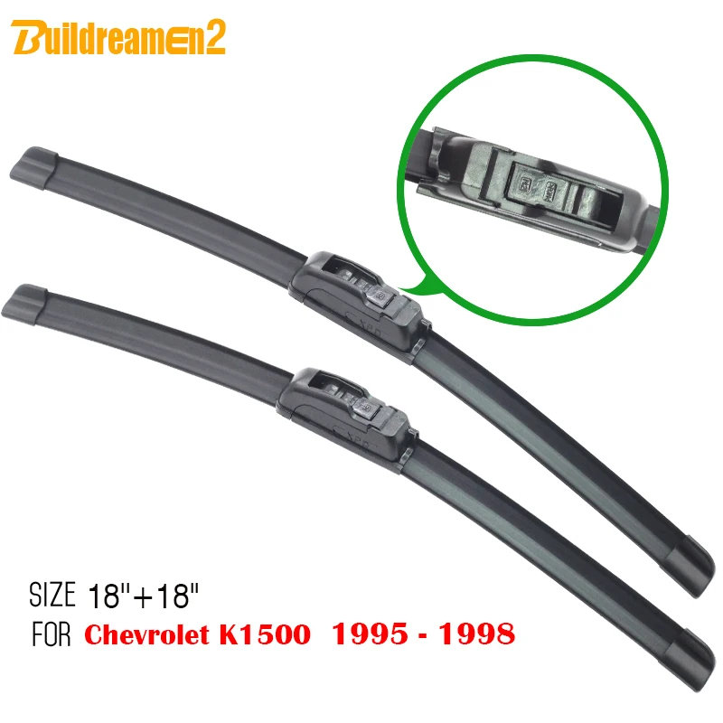 Buildreamen2 2 Pieces Car Windscreen Soft Rubber Wiper Bracketless Windshield Wiper Blade For