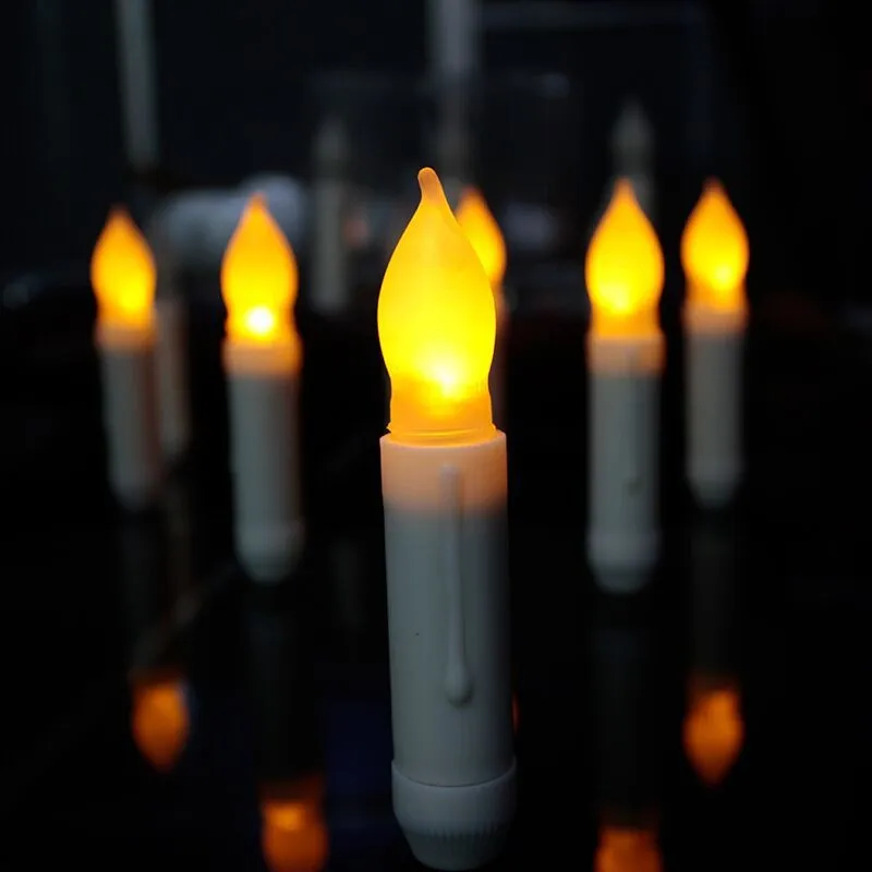 Большая рекламная акция, светодиодный Ночной светильник-свеча, движущийся цветной светодиодный светильник-Свеча для свадьбы/вечерние/дома/церкви