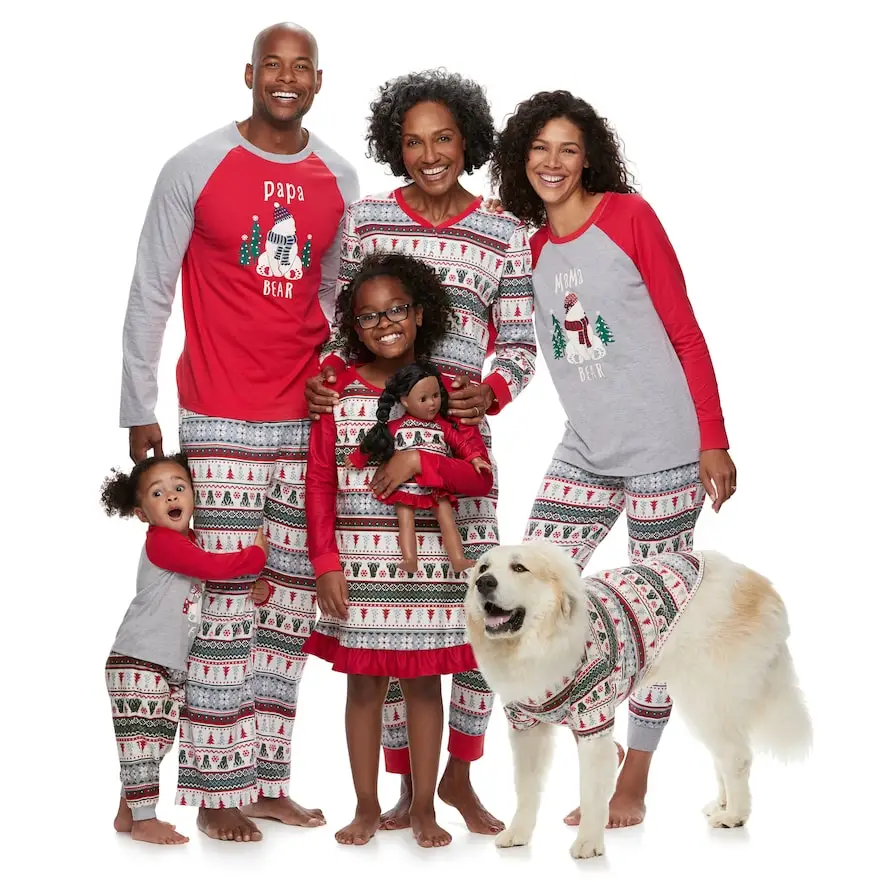 Г., рождественские одинаковые пижамы с рисунком «снежинки» для всей семьи, комплект для взрослых, женщин, детей, одежда для сна с медведем одежда для сна XXL новогодняя пижама