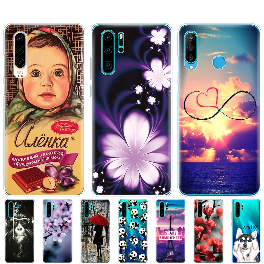 

for Huawei P30 Pro Case bumper Silicone soft TPU Phone case Back Cover On Huawei P30 Pro VOG-L29 ELE-L29 P 30 Lite coque print