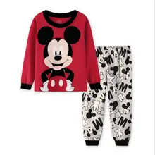 С любимыми персонажами из мультфильмов для малышей и детей постарше, для девочек, ночное белье, Пижамный костюм, ночная рубашка костюм Повседневное Минни Мышь пижамы с человеком-пауком с рукавами pwear