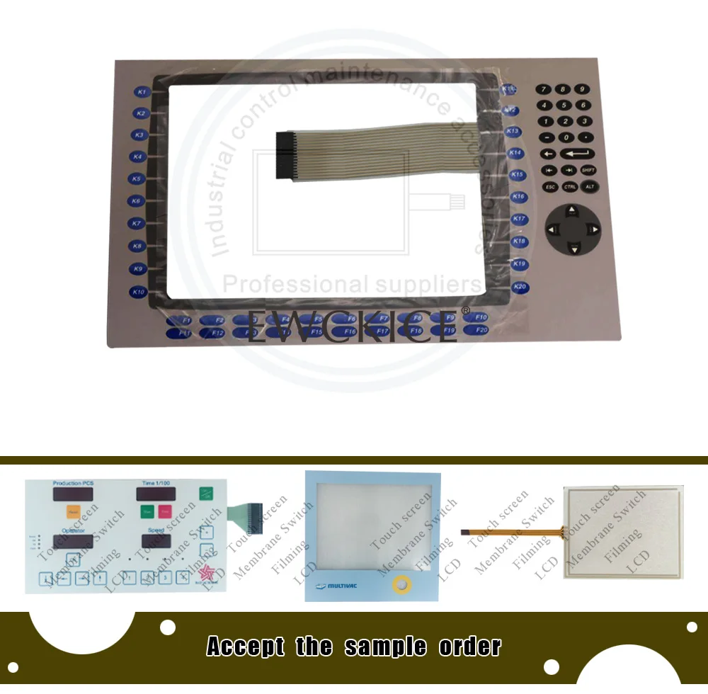 Новый панельный вид плюс 1250 2711P-K12C4A1/2711P-K12C4A8 HMI PLC сенсорный экран и мембранная клавиатура