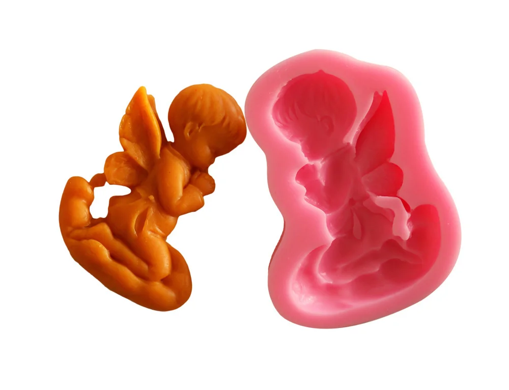 3D Angel Cupid Silicone Mold Fondant Cake Decoration Tools Wings Decorative Cake Mold for Baking Pastry Sugarcraft mold 279 (5)
