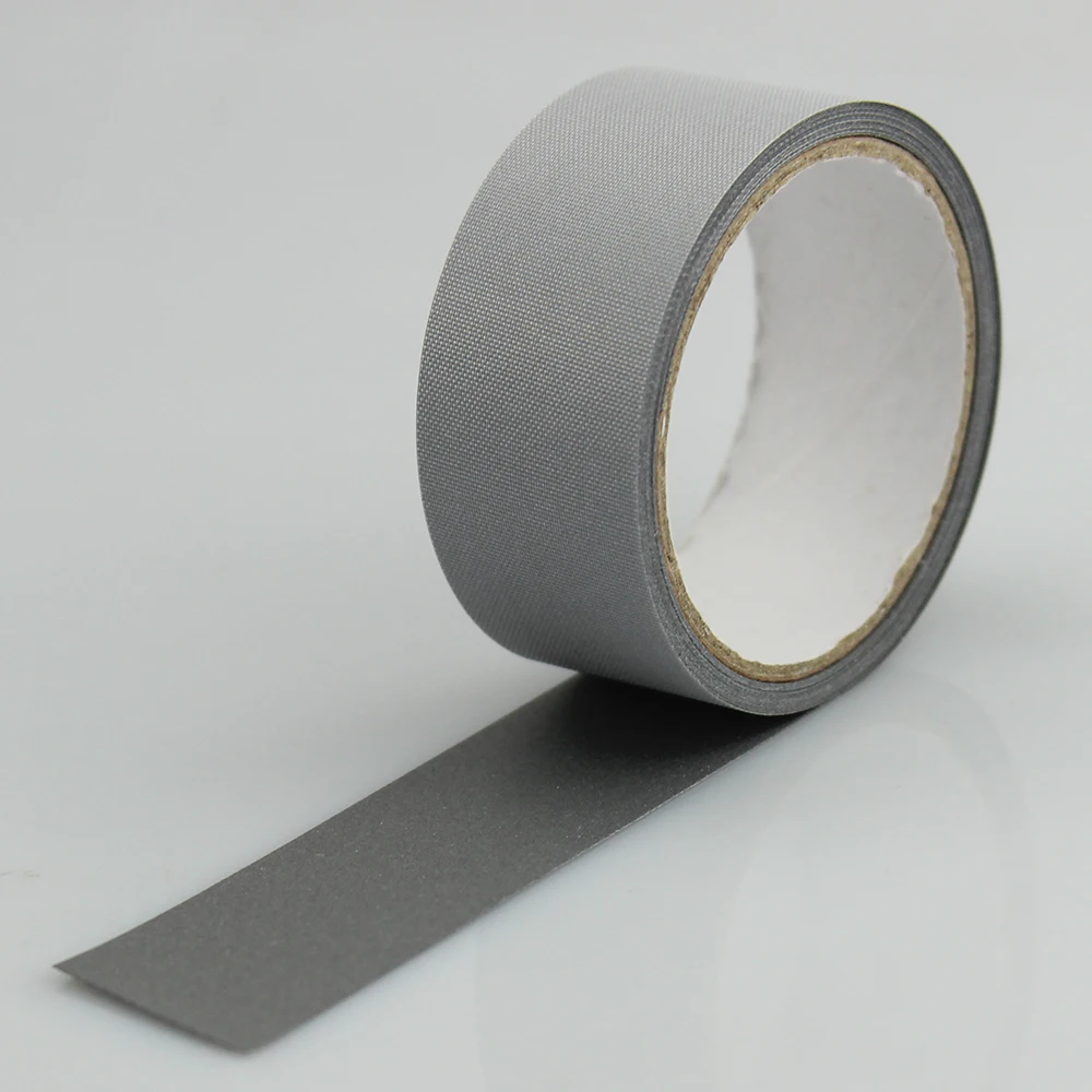 20mm(W) Safety Bright Silver Reflective Polyester Fabric Tape Sew On Clothes (1meter.2meters)in