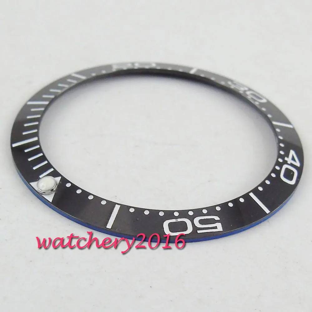 38mm black ceramic bezel White numbers insert for 40mm submariner men's watch 38mm black ceramic bezel White numbers insert for 40mm submariner men's watch