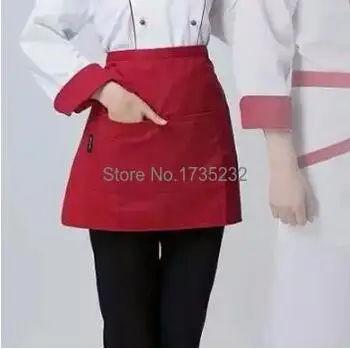 

66*45cm chef Short paragraph pinafore hotel restaurant kitchen chef apron clothing costom logo worker waiter dress