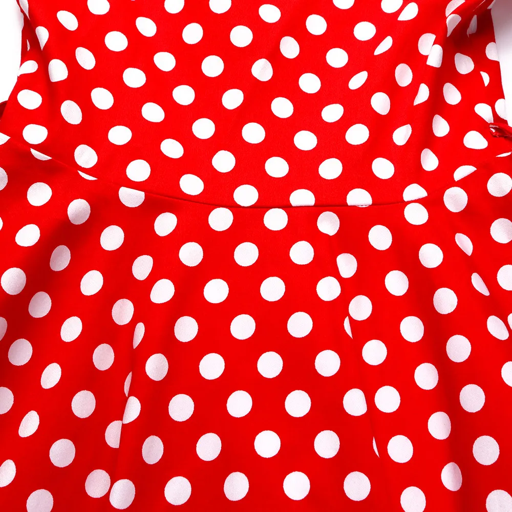 Classy Audrey 1950s Vintage Retro Cotton Girls Dress Dots Summer Elegant Kids Princess Dress Girls Wedding Party Dresses Costume