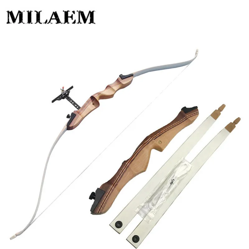 

1Pcs Archery Wooden Recurve Bow for Children/Youth/Training 18lbs/20lbs Import Solid Wood Suppression for Hunting Accessories