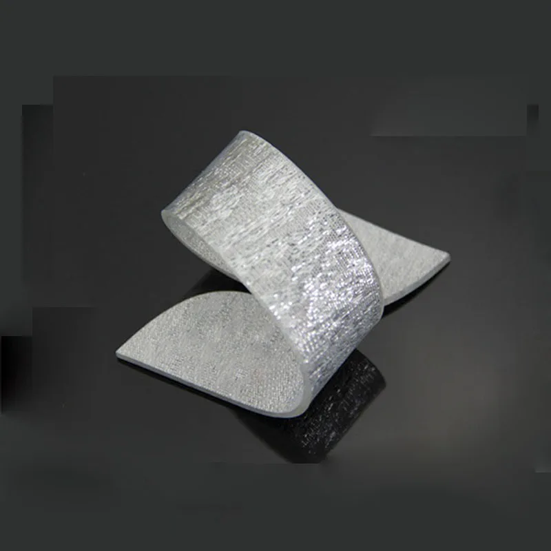 100pcs Silver Acrylic Napkin Rings Beauty Special Irregular Plastic