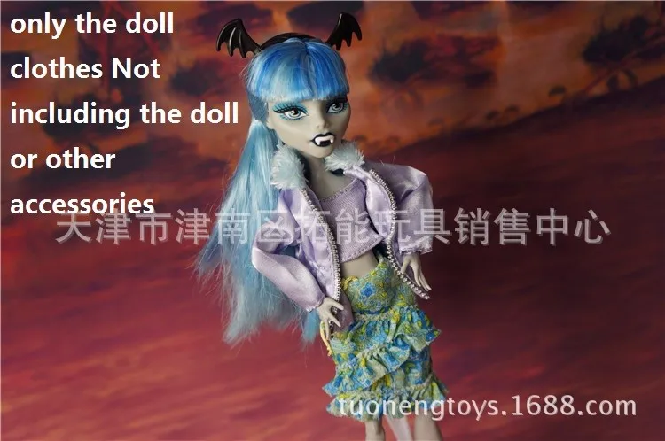 Подлинные различные цвета стиль для monster high Одежда для девочек кукла дух кукла платье костюмы Аксессуары
