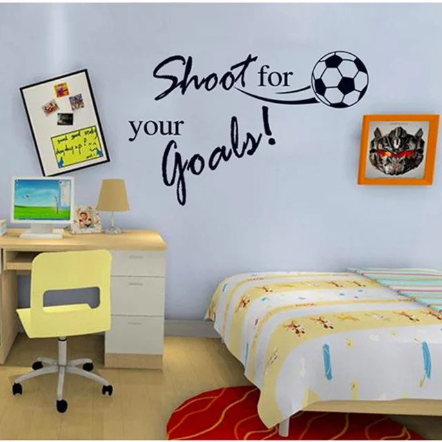 Aliexpress Buy Shoot For Your Goal Letter Football Sport Aliexpress Buy Shoot For Your Goal Letter Football Sport