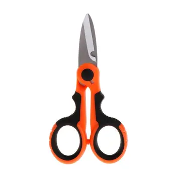

Fishing Line Scissors Cutter Stainless Steel Soft Handle Sawtooth Blade Professional Portable Multi Functional Tackle Outdoor To