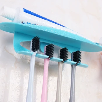 

1PC Suction Wall Toothbrush Holder Toothpaste Storage Rack Shaver Tooth Brush Dispenser Bathroom Organizer Accessories Tools
