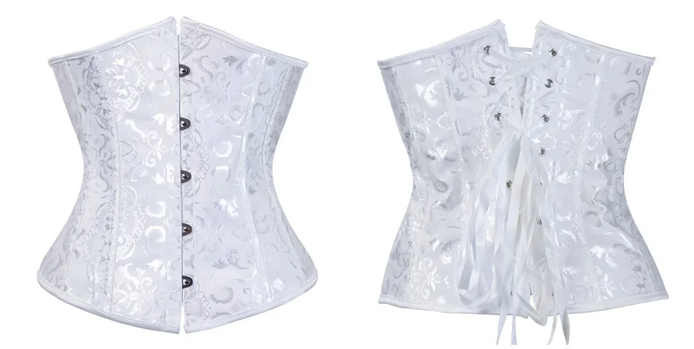 Women Gothic Sexy Underbust Corset 26 Steel Boned Waist Cincher