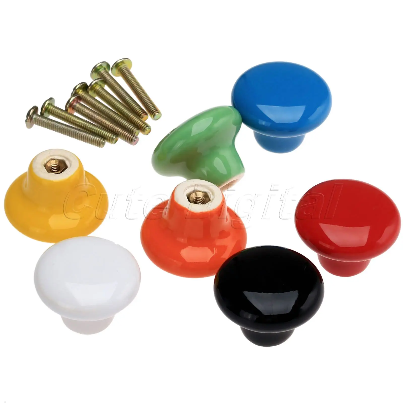 Candy Color Round Furniture Knobs Ceramic Drawer Knob Cabinet Pulls Cabinet Closet Cupboard Pull Handle Modern Kitchen Handle