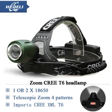 hot 3000 lumens zoom cree xm l T6 headlamp headlight led rechargeable 18650 torch head flashlight lamp light