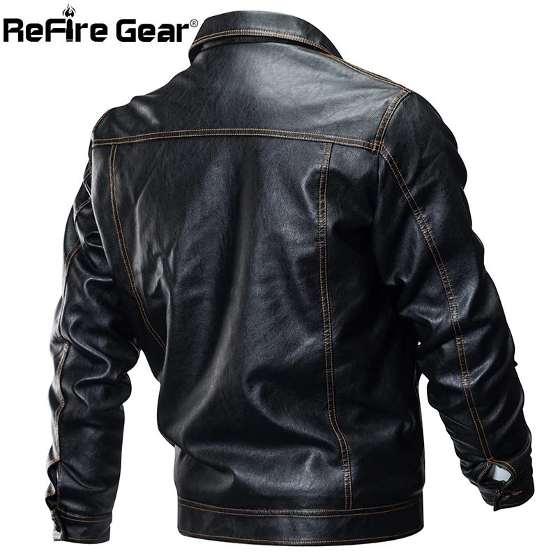 ReFire Gear зимняя куртка из искусственной кожи Мужская тактическая армейская бомбер