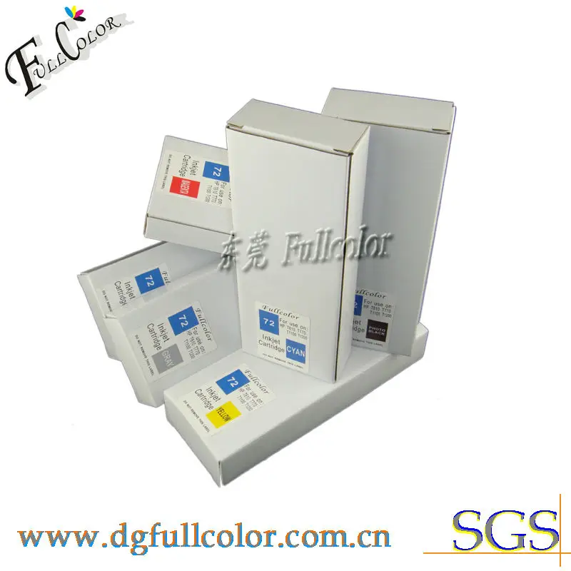 

Refillable Desginjet T1100 Printer Compatible HP72 Ink Cartridge With Permanent Chip & Inks