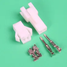 10 комплектов sm2.54mm белый 2Pin/способ автомобильной электропроводки терминал Электрический разъем для car kit Мужской Женский Подключите Терминал