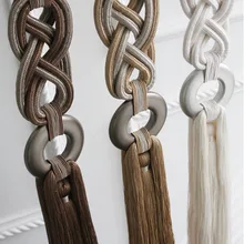 Одна пара tieback занавеска декоративная веревка ручной шнурок подвесной крюк с кисточками современные занавески ремни Завязывающиеся ленты M212