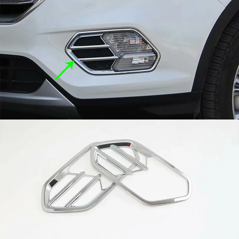 

Car Accessories Exterior Decoration ABS Chrome Front Fog Lamp Light Cover Trims For Ford Kuga/Escape 2017 Car-styling