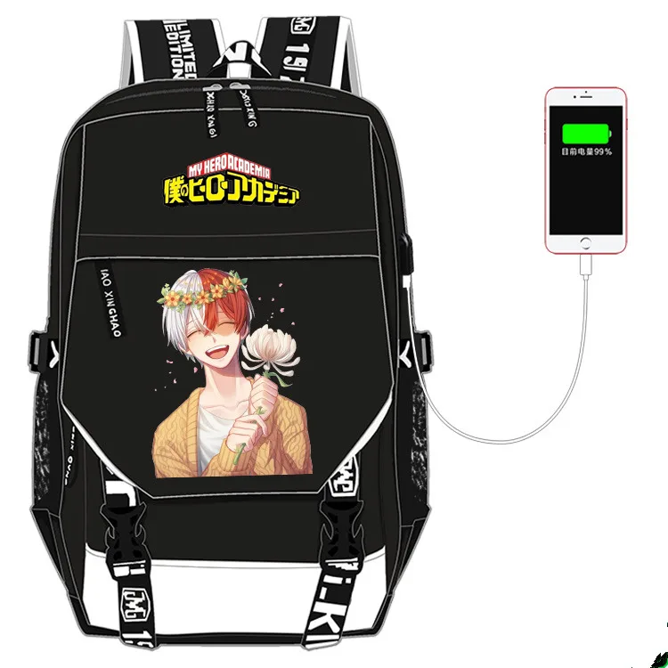 Boku no hero Academy рюкзак Многофункциональный USB зарядка школьный рюкзак My hero Academy аниме сумка на плечо для ноутбука дорожные сумки подарок - Цвет: I