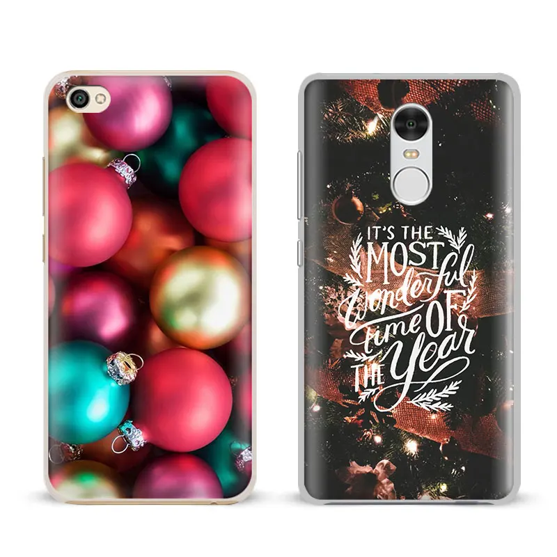 

Christmas Xmas New year Santa Tree Balls Phone Case Shell For Xiaomi Redmi Note 4 4X 5A 6 6A PRO Mi 8 5 5S PLUS Max A1 Note 2 3