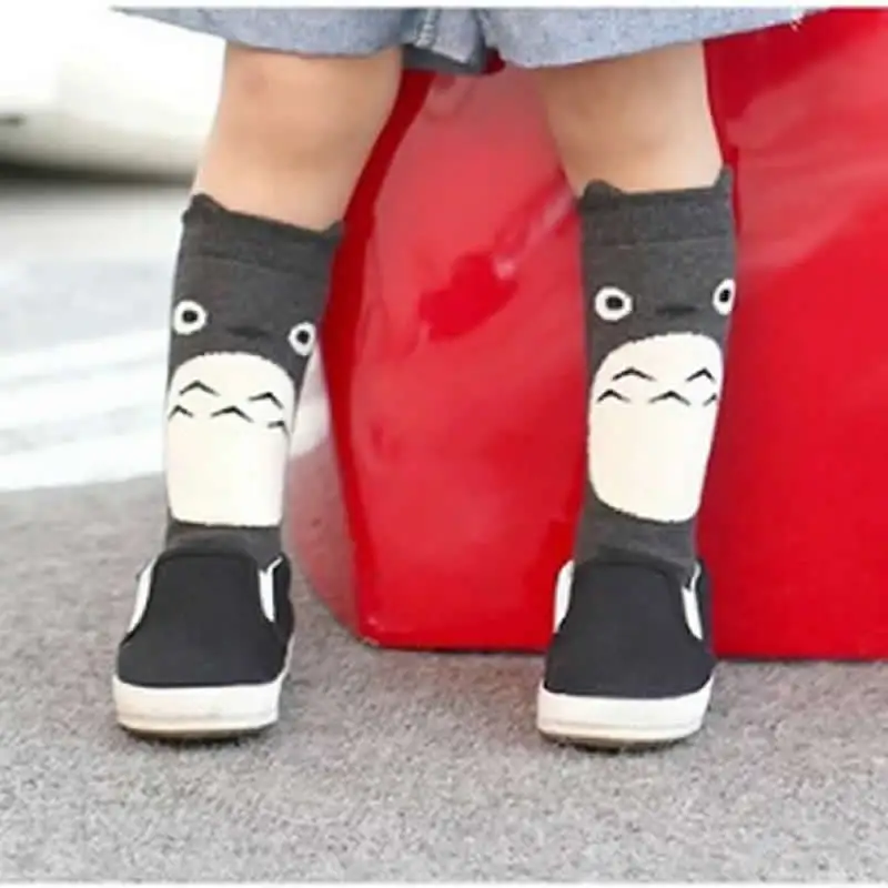 Детские носки для мальчиков и девочек милые хлопковые носки для малышей теплые осенние детские носки до колена для девочек весенне-осенние гольфы для младенцев