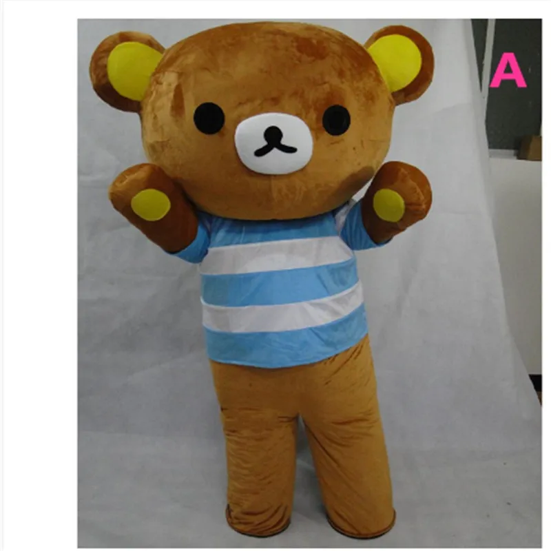 Синий Janpan костюмы талисмана Rilakkuma фантазии маскот медведь карнавальный костюм - Цвет: Синий