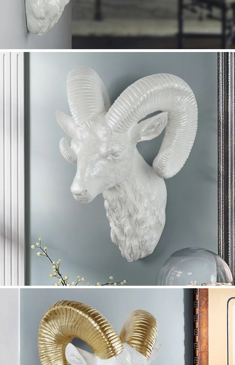 Европейский моделирование животных украшения голова оленя стерео творческая гостиная Фреска изделия из смолы на стену