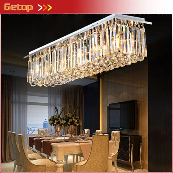 Modern Crystal Chandelier Restaurant Lights Rectangular Led Modern Crystal Chandelier Restaurant Lights Rectangular Led Light Living Room Ceiling Lighting Fixtures Bar