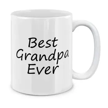 

Best Grandpa Ever Ceramic Coffee Gift Mug Tea Cup, 11 OZ