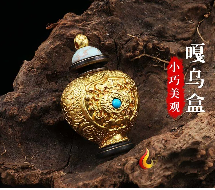 

TOP Pocket mascot Buddhism Tibetan Greco-Buddhist efficacious Mascot gilding copper Secret weapon Safety Gawu Amulet Pendant
