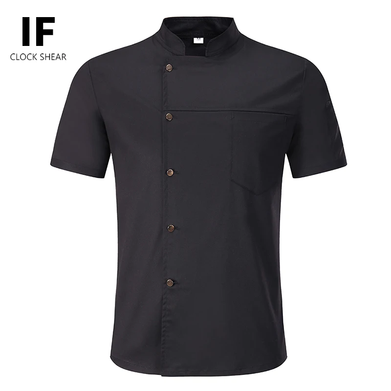 

Wholesale Unisex restaurant Uniform Bakery Food Service Short Sleeve Breathable Double Breasted new chef uniform Cooking clothes