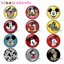 Круглый Стеклянный кабошон с мультяшной мышкой, демонстрационная плоская задняя сторона, делая Результаты 12 мм/18 мм/20 мм/25 мм TL1120