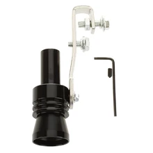 Turbo Som Apito tubo de Escape tubo de alumínio BOV Blow-off Válvula Simulator Preto (Tamanho L)