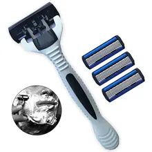 Best бритья для Для мужчин; сменные лезвия для бритвы ручной Для мужчин для лица для удаления волос Shavor 7 шт./компл. 1 машина+ 6