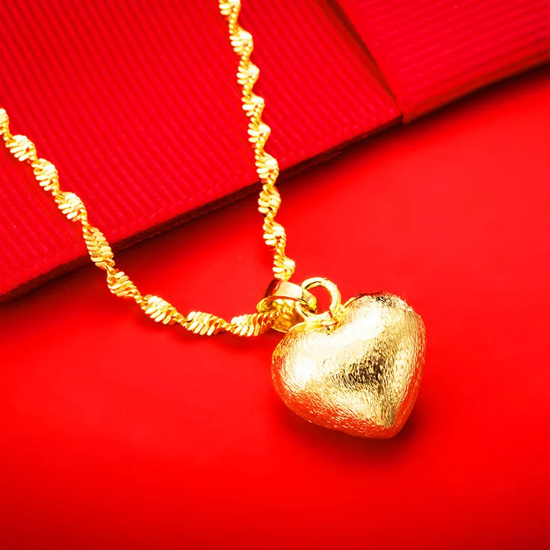Миниатюрное ожерелье-чокер в виде сердца для женщин, золотые кулоны 24 К, подвеска в виде маленькой любви на шею, богемное чокер, ожерелье, ювелирное изделие без цепочки