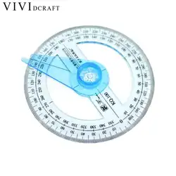Vividcraft Офис Школьные принадлежности всех круговой 10 см Пластик 360 градусов указатель Транспортиры правитель угловой видоискатель кулисой