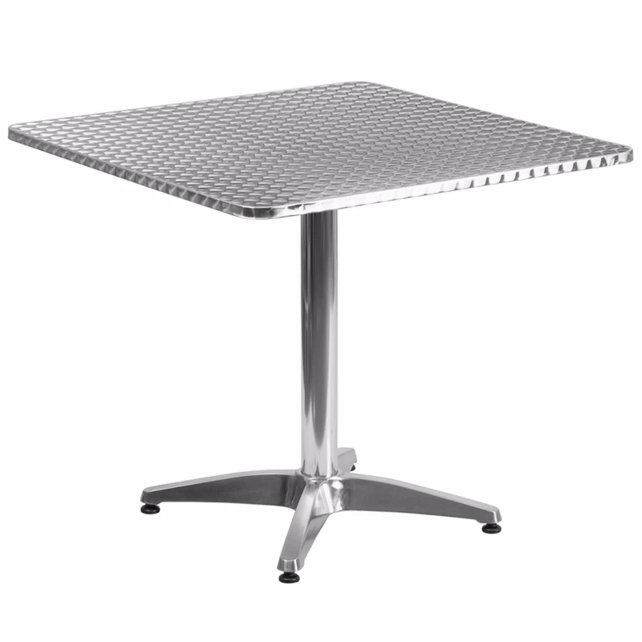 Flash Furniture 31.5 Square Aluminum Indoor-Outdoor Table With Base