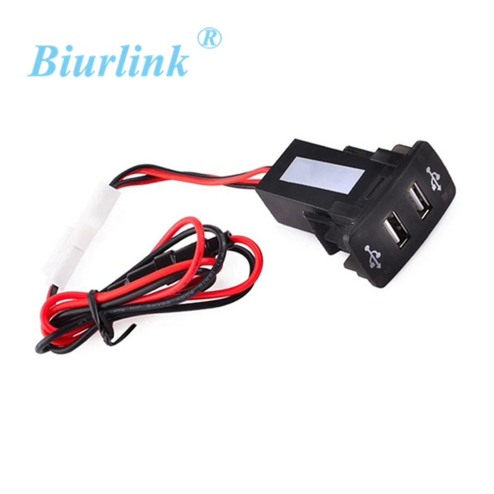 

Biurlink Car Charger Dual USB Socket GPS Smartphone Charging USB Interface Port for Honda