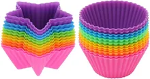24 Teile/satz Stern Runde Form Muffin Cupcake Backen Fondant Muffin Kuchen Kuchen-zwischenlagen Formen Kuchen Dekorieren Tools ZH054