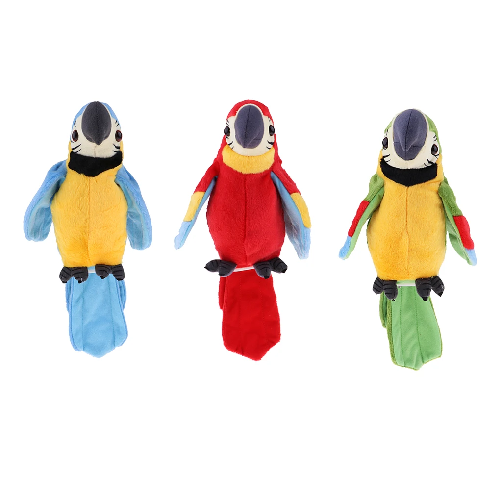 Plush Stuffed Toys Bird Parrot Cartoon Talking Singing 120 Songs Soft Toy For Baby Kids Children