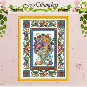 

Gorgeous fruit bowl Painting Counted Cross Stitch wholesale Cross Stitch Sets11CT 14CT Cross Stitch Kits Embroidery Needlework