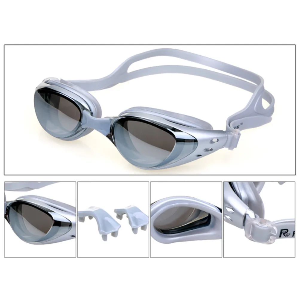 Новые очки для плавания, очки унисекс, большая коробка, покрытие, водонепроницаемые, противотуманные, очки для плавания, УФ-защита, не протекает