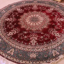 8'X8' Круглый ручной Узелок 300 линия шелк Восточный персидский ковер