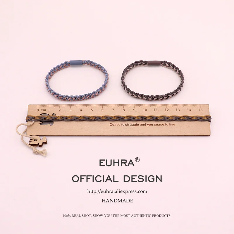 EUHRA, 5 цветов, плетеные эластичные повязки для волос для женщин и девочек, повязка для волос, Детская резинка