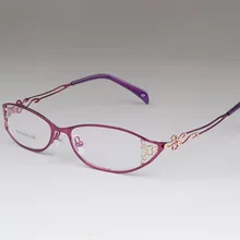 Женские деловые очки оправа металлические очки с ободковой оправой Свадебная булавка на шпильке ультрасветлые при миопии рамка Женская