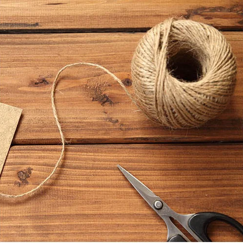 

100M 1mm Natural Textured Hessian Jute Twine String Tag Label Hang Rope Wedding Home Woven Decorative DIY Crafts